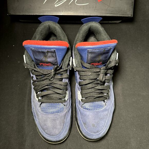 Size 10 - Nike Air Jordan 4 Retro Winter Loyal Blue 2019 Men's Shoes - Picture 4 of 8